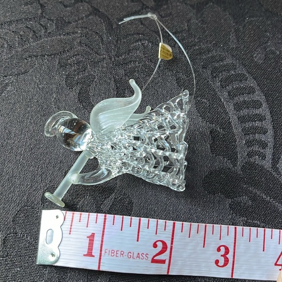 Vintage Angel Ornament Glass Angelic Spun Glass Christmas Tree Ornament - Picture 8 of 9